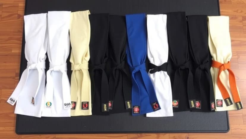 Karate bälte ordning från vit till svart