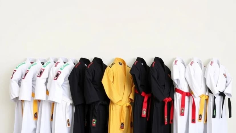 Karate bälten ordning från vit till svart