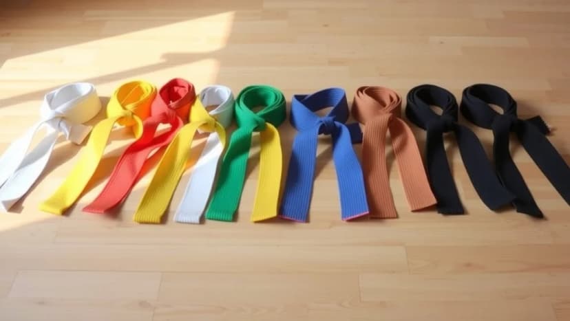 Karate belt order från vit till svart