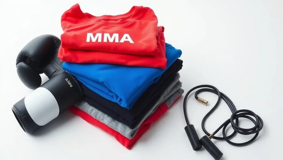 MMA t shirt som håller på träningen