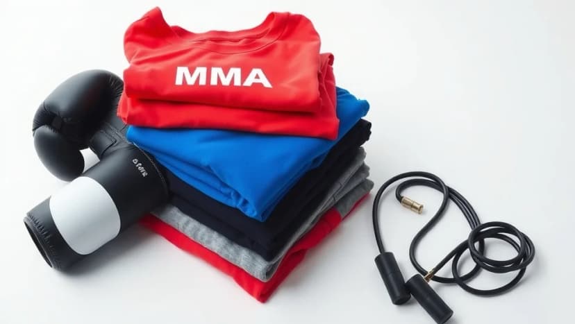 MMA t shirt som håller på träningen